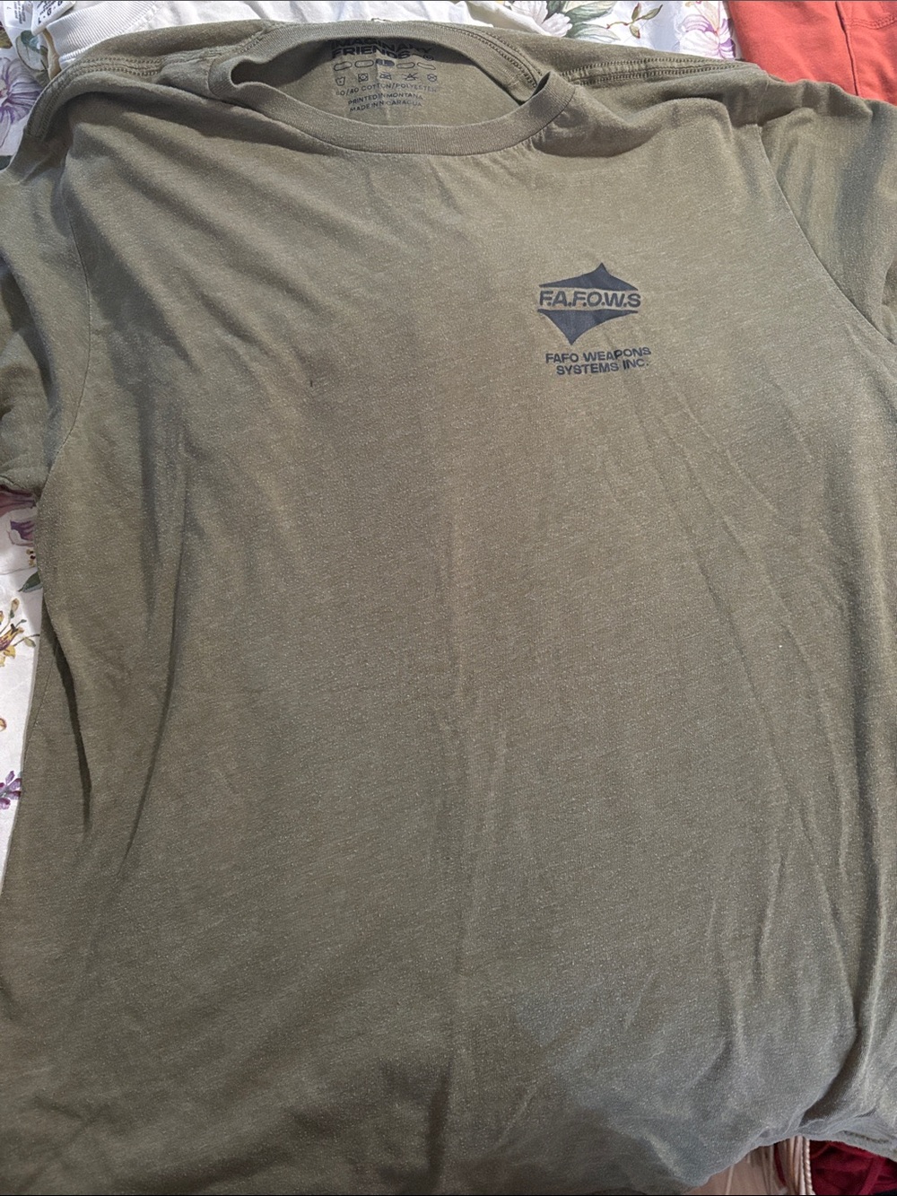 FAFOWS Olive Green Short-Sleeve Logo T-Shirt
